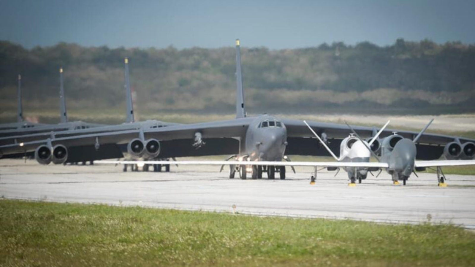 Military planes on a runway